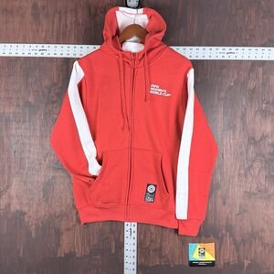 FIFA Denmark 2023 World Cup Soccer Zip Hoodie Orange Red Unisex Womens Small NEW